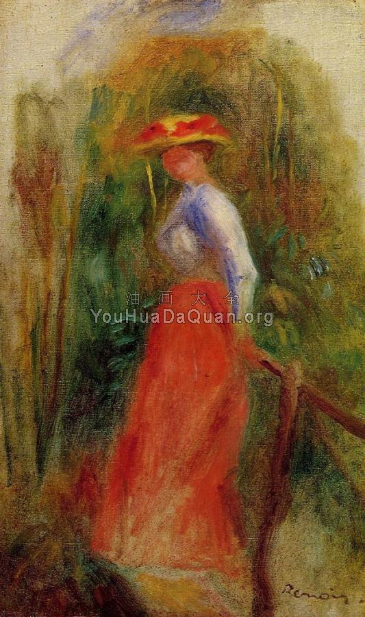 Woman in a Landscape - 皮埃尔·奥古斯特·雷诺阿